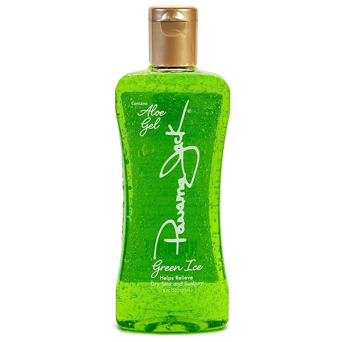 Panama Jack Green Ice Gel - Aloe Vera After Sun Formula Contains No Alcohol, Helps Preserve Tan, Relieves & Moisturizes Dry Skin & Sunburn, 8 FL OZ (Pack of 6)