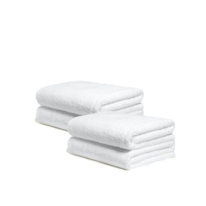 Italic Serene Ultraplush Cotton Washcloth Towel Set, 4-Pack, White, Soft Face Towels, 800GSM, 100% Cotton, Heavy Duty, Resort Grade Towels (White)