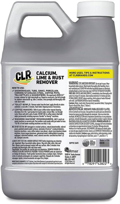 CLR Calcium, Lime & Rust Remover, Blasts Calcium, Dissolves Lime Deposits, Zaps Stubborn Rust Stains and Hard Water Deposits, 80 Ounce Bottle