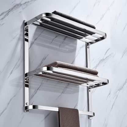3-Tier Bathroom Shelf with Towel Bars, Stainless Steel Wall Mounting Rack,20Inch