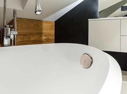 Single Hole Bathtub Drain Overflow Plate with One Matching Screws, Easy to Install, Satin Nickel