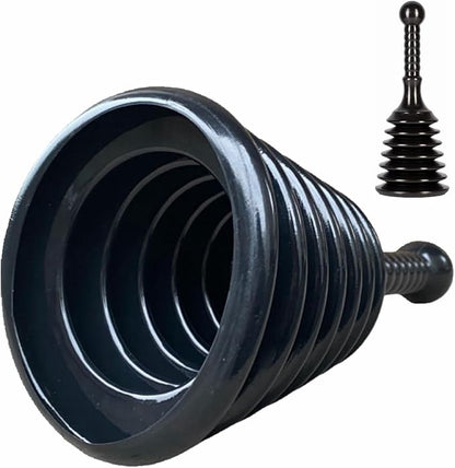 Sink and Drain Plunger, Mini Plunger Unclogging Tool for Kitchen Sinks, Bathroom Drains, Showers, Bathtubs, Small and Strong Design with Large Bellows Commercial & Residential Use