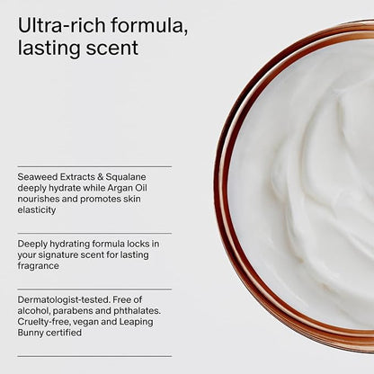 Salt & Stone Body Cream – Saffron & Cedar | Hydrating Formula with Seaweed Extracts, Spirulina & Squalane | Deep Hydration, Skin Barrier Support & Healthy Glow | for all Skin Types (6.7 fl oz)