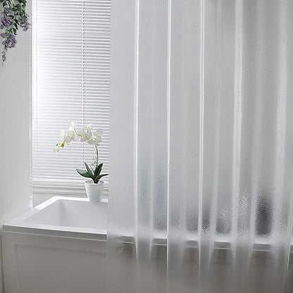 AooHome Shower Curtain Liner - 8G Eva Heavy Duty Frosted Bathroom Plastic Shower Liner with Rustproof Metal Grommets and 5 Bottom Magnets, Thickness, Water Repellent, Semi-Transparent, 72 x 75 Inch