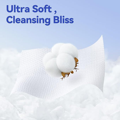 Winner Face Towels, 100% USDA Biobased Facial Towelettes XL, Disposable Face Towel for Sensitive Skin, Ultra Soft Makeup Remover Dry Wipes, Odor-Free, 110 Count, 2 Pack