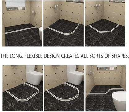 Duzzy 118 Inch Collapsible Shower Threshold Water Dam, Ideal for Wheelchair Accessible, Suitable for Accessibility ADA Handicap Showers