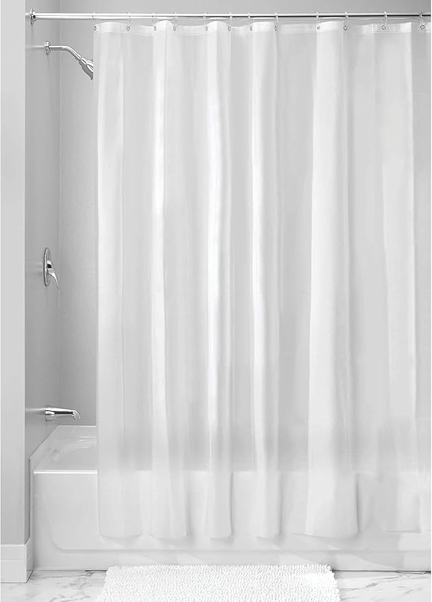 Clawfoot Tub Shower Curtain 180x60 Inch Frosted Liner All Warp Around Extra Wide 36 Metal Hooks Heavy Duty Vinyl Bath Curtain for Clawfoot Stand Up Tub Bathroom PEVA Waterproof Liner