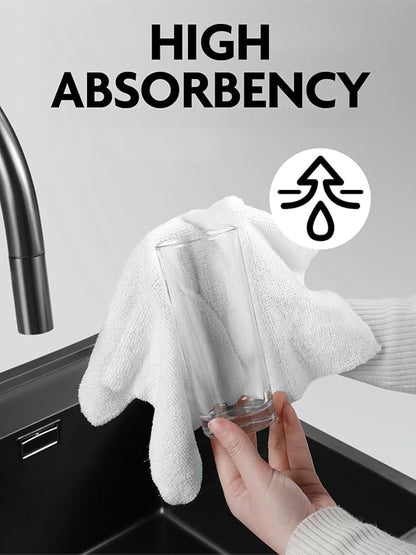 Fantasticlean Microfiber Cleaning Cloth Roll -90 Pack, Tear Away Microfiber Towels, 12" x 12", Reusable, Washable, Scratch Free, Ultra Absorbent Dishcloth for Car, Home Supplies, Pet, Kitchen (White)