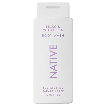 Native Body Wash Contains Naturally Derived Ingredients | For Women & Men, Sulfate, Paraben, & Dye Free Leaving Skin Soft and Hydrating | Lilac & White Tea 18 oz