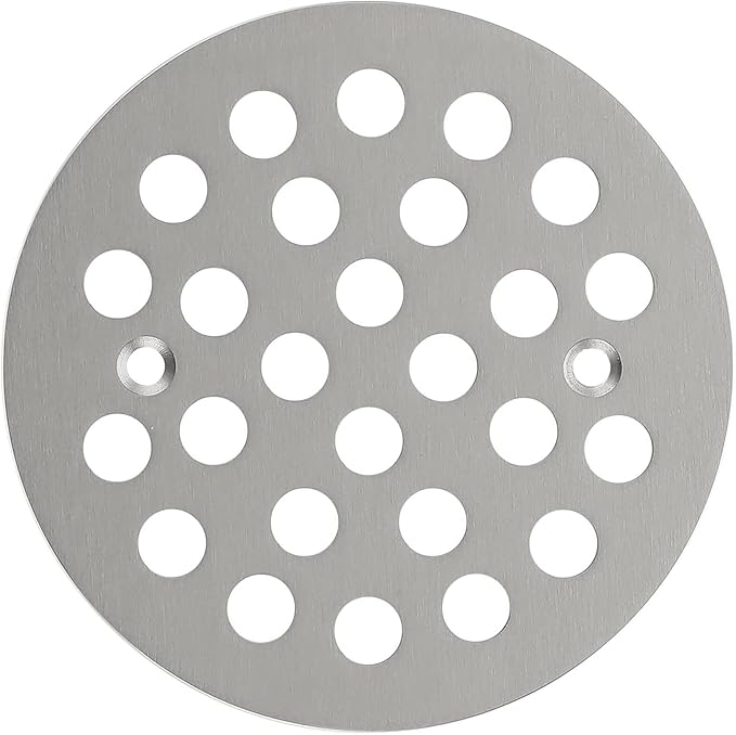 4-1/4” Round Shower Drain Cover,Screw-in Shower Drain Strainer,Easy-to-Install Replacement Cover