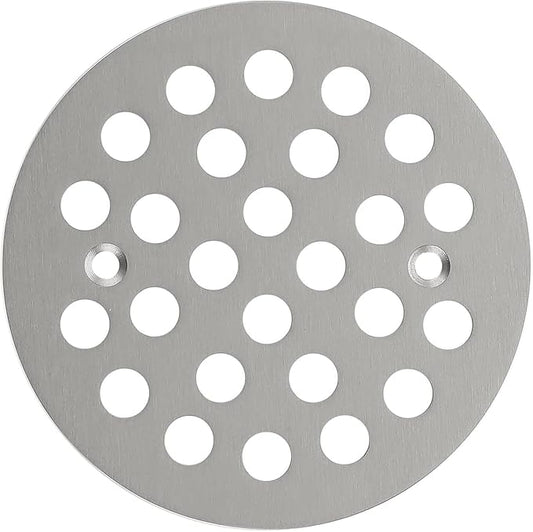 4-1/4” Round Shower Drain Cover,Screw-in Shower Drain Strainer,Easy-to-Install Replacement Cover