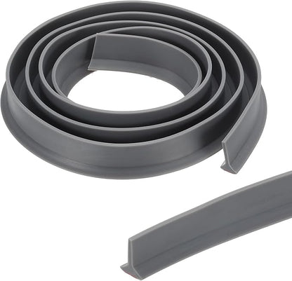 PATIKIL 79 Inch Collapsible Shower Threshold Water Dam Guard, Shower Stopper Barrier Self Adhesive Sink Splash Guards for Frameless Shower Door Bottom, Gray (1.2"Wx0.6"T)