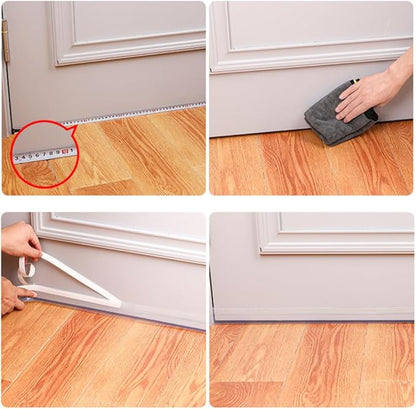 Weather Stripping Door Seal Strip, Door Weather Stripping Seal Strip Sealing Tape for Doors Windows Shower (25mm, Black)