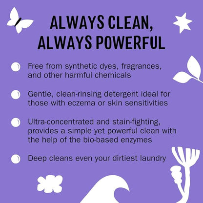 Molly's Suds Liquid Laundry Detergent | Clean Laundry Detergent Soap for Sensitive Skin | 2x Concentrated, High Efficiency (HE) | Lavender - 100 Loads