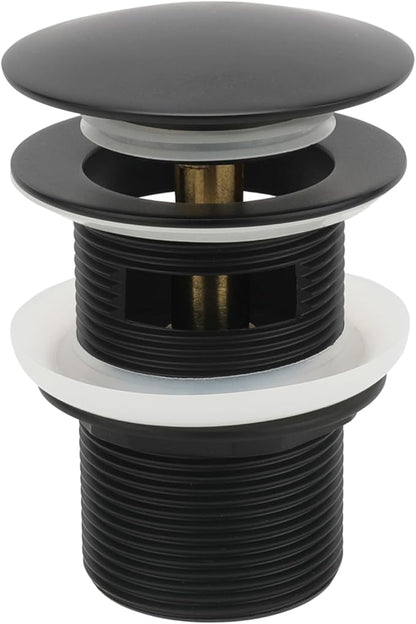 Matte Black Freestanding Bathtub Drain Stopper, Suitable for Most Bathtubs, Compatible with Drain Rough-in Kit