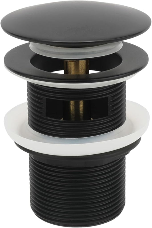 Matte Black Freestanding Bathtub Drain Stopper, Suitable for Most Bathtubs, Compatible with Drain Rough-in Kit