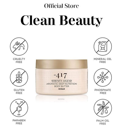 -417 Dead Sea Cosmetics Ocean Deep Nutrition Body Butter For Dry Skin - Nourishes & Protects from UV Radiation - Softening Body Moisturizer - With Shea Butter & Aloe Vera - All Natural 8.4 oz