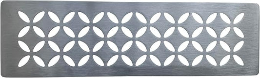 Shower Niche Shelf for Prefabricated Kerdi Board SN/-SNLT, Floral Design, Brushed 304 Stainless Steel