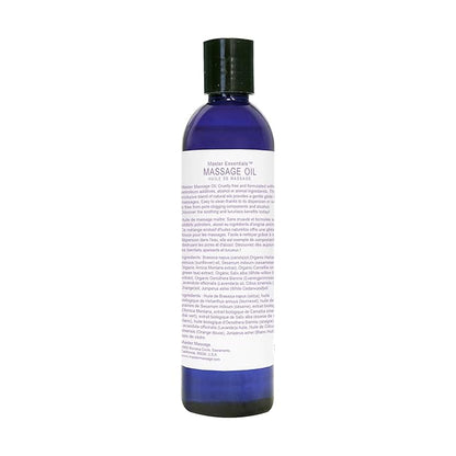 Master Massage Organic Massage Oil - 8 fl oz, Soothing Sense, Water-Soluble, Skin-Nourishing Formula for Relaxation, Ideal for Massage Therapy and Home Use, Pack of 4