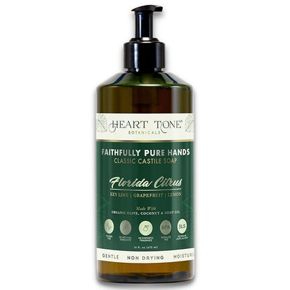Liquid Castile Soap | Organic Olive and Coconut Oils | Non Drying Formula For All Skin Types | Naturally Fragranced Essential Oils (Key Lime)