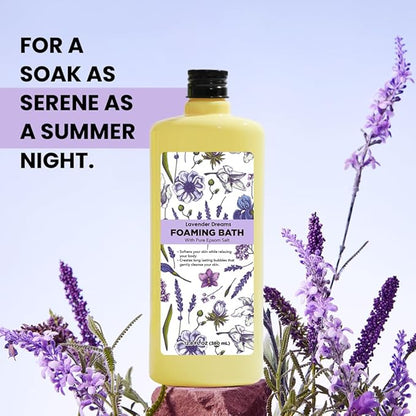 Bubble Bath for Women, Lavender Scented Bubble Bath Gifts Set, Foaming Bath Mother's Day Gifts for Mom, 51.2 fl oz (Pack of 4)