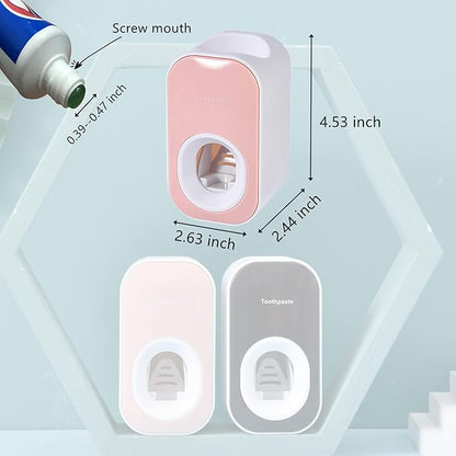Automatic Toothpaste Dispenser Wall Mounted for Bathroom,Toothpaste Squeezer for Kids & Family Shower by Mr. Thumbs(1pc,Pink)