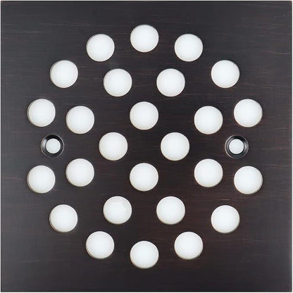 4-1/4 Inch Screw-in Square Floor Drain Cover Replacement Shower Grates with Screws (Oil Rubbed Bronze)