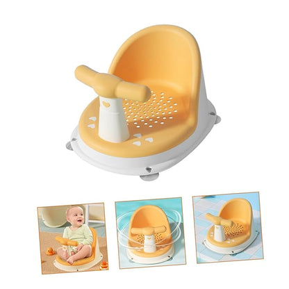 Generic Ergonomic Bath Seat with Anti-Slip Support for Newborns and PP TPE Material Sitting Bath Seat for Tub Safety and Comfort During Bathing Playing Feeding
