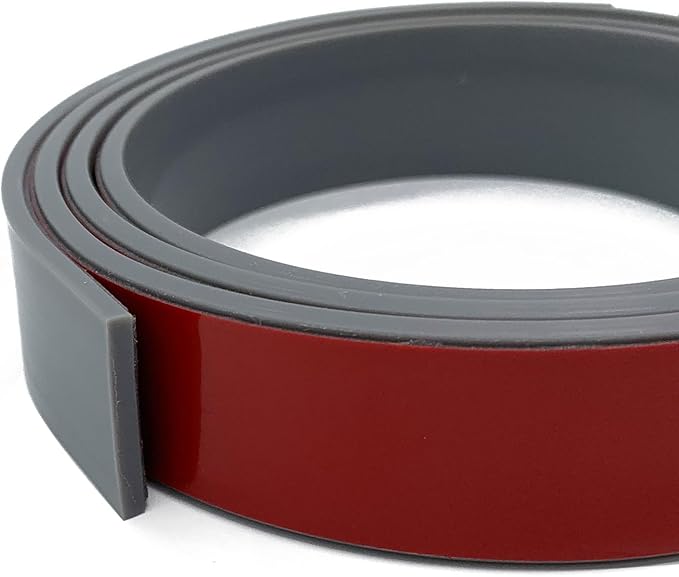 Rubber Seal Strips, Rubber Sheets, Rolls & Strips with Adhesive Backing for DIY Gaskets Material, Warehouse Sealing, Home Application Weather Striping (1” Wide x 1/8" Thick x 20' Long), Gray