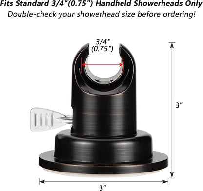 BOPai Suction Cup Shower Head Holder for Handheld Shower – No Drill, for Smooth Surfaces Only, Vertical Mount Only, Oil Rubbed Bronze