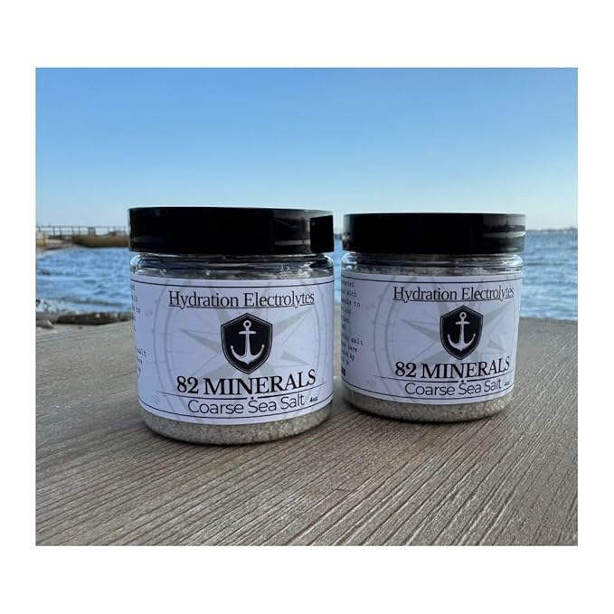 82 Minerals French Grey Sea Salt | 4oz Coarse Premium Hand-Harvested Sel Gris | Mineral & Electrolyte Finishing Salt