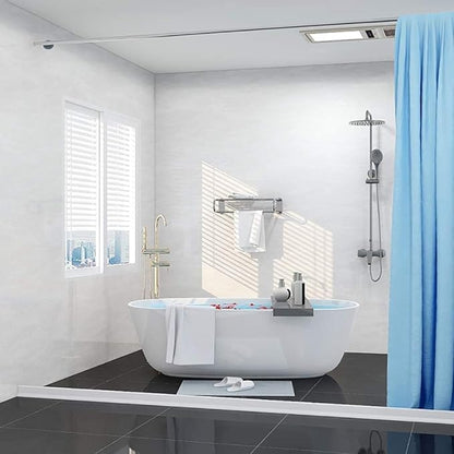 Duzzy 118 Inch Collapsible Shower Threshold Water Dam, Ideal for Wheelchair Accessible, Suitable for Accessibility ADA Handicap Showers