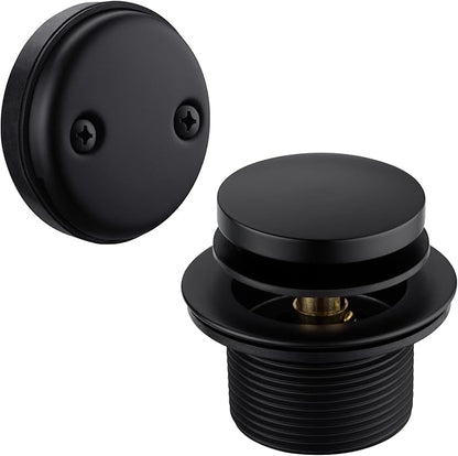 BESTILL Tip-Toe Bathtub Drain Bath Tub Trim Set Conversion Kit, Two Hole Style, Matte Black