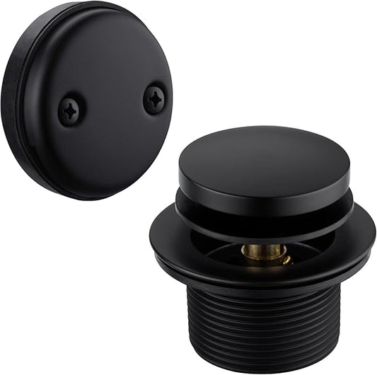 BESTILL Tip-Toe Bathtub Drain Bath Tub Trim Set Conversion Kit, Two Hole Style, Matte Black