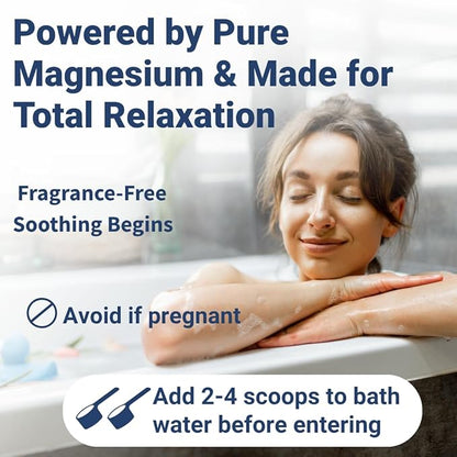 Epsomgel™ Natural Epsom Bath Salts - 750g | 100% Pure Magnesium Sulfate Crystals | Unscented Bath Soak for Relaxation, Comfort & General Wellness