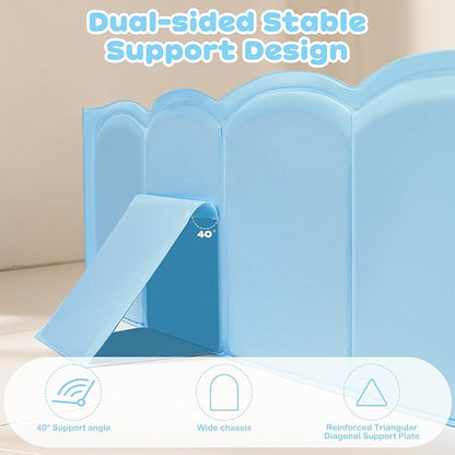 Collapsible Baby Bathtub for Shower,Reinforced Structure Infant Foldable Bath Tub with Non-Slip Base,Portable Space-Saving Kids Bath Tub for 6M to 4Years,Suitable for Outdoor, Travel Use(Blue)