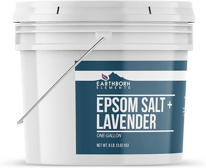 Earthborn Elements Lavender Epsom Salt, Infused with Essential Oil, Always Pure (1 Gallon)