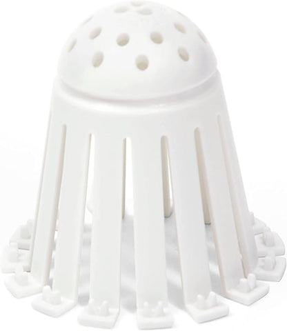 TubShroom Toss 21pk Disposable Bath Tub Drain Strainers - Hair Catcher Snare for Shower Bathtub to Prevent Clogged Drains, Traps Human and Pet Hair, One Year Supply (White)