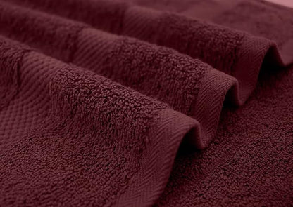 DAN RIVER Bath Towels Set of 4, 27 x 54 Inches, 100% Cotton, Larger & Lighter Weight, Quicker to Dry, Super Soft and Absorbent, Ideal Soft Bath Towels for Daily Use, Pomegrante