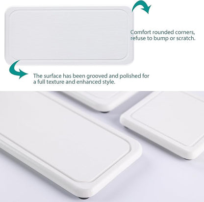 2 Pcs Water Absorbing Stone Trays, Kitchen/Bathroom Sink Soap Dish, Diatomite Tray Used for Hand Soap & Cosmetic Bottles in The Modern Home, 4" W x 8.3" L, White