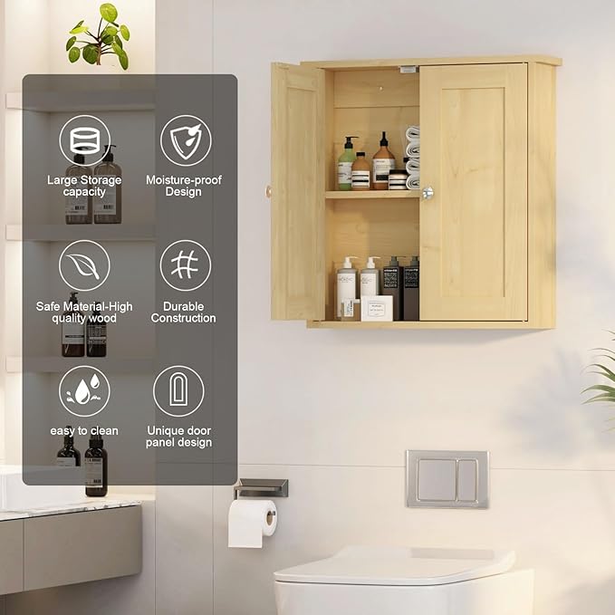 Bathroom Wall Cabinet,Medicine Cabinets for Bathroom Cabinet Wall Mounted,Medicine Cabinet Over Toilet Storage Cabinet,Surface Mount Medicine Cabinet for Laundry Room,Kitchen,22x23