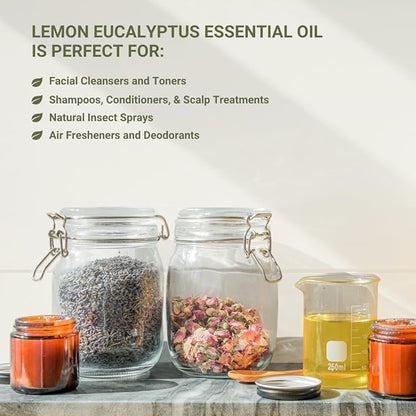 Lemon Eucalyptus Oil by Eucaliptus from Brazil - Pure Lemon Eucalyptus - 100% Pure Steam Distilled Natural Aceite de Eucalipto Limón - Aromatherapy - Premium Therapeutic Grade (2lbs)