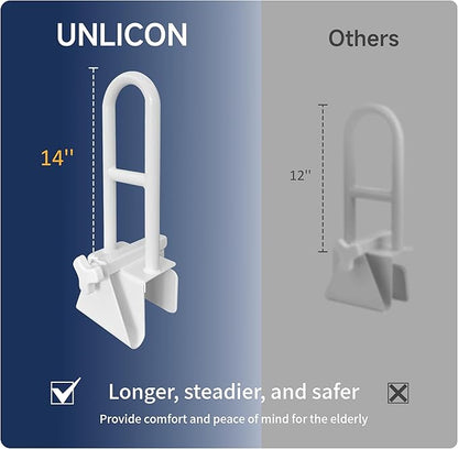 Bathtub Safety Rail Adjustable Shower Grab Bar - White Medical Bathtub Handle Grab Bars for Bathroom, Safety Handle Rail Heavy Duty for Seniors and Elderly