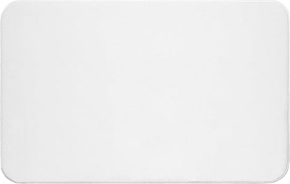American Soft Linen 21x32 Fluffy Foamed Slip Reducer Bath Rug, Machine Washable Area Bath Mat Rugs for Bathroom, White