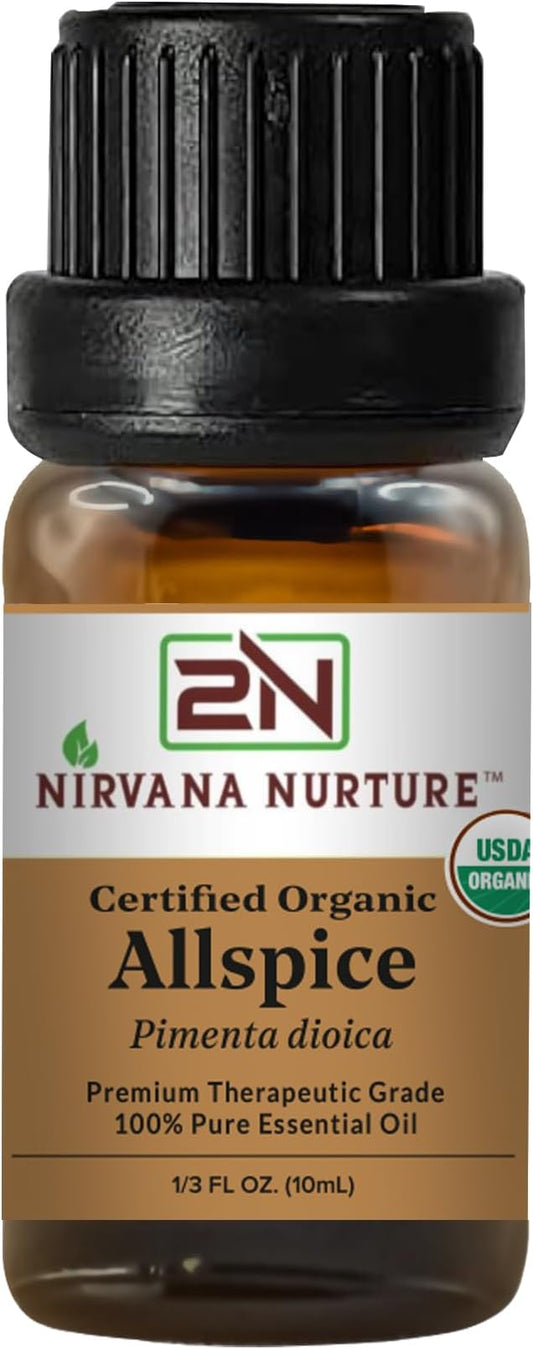 Allspice Essential Oil USDA Certified Organic, 100% Pure Natural Premium Grade, Undiluted