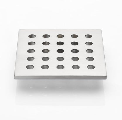 3.75 Inch Square Shower Drain Cover 95MM Floor Drain Grate (Brushed Nickel)