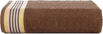 CASA COPENHAGEN He & She 2 Pieces Large Bath Sheet Set- Brown + Beige, 550 GSM, Designed in Denmark Made of Soft Egyptian Cotton for Bathroom, Kitchen & Shower