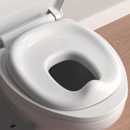 R&T Potty Training Seat for Boys and Girls, Fits Elongated Toilets, Anti-Slip Rubber and Splash Guard, Easy for Toddler Potty Training, Easy to Stow