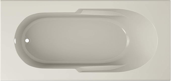 Jacuzzi SIGNATURE Acrylic Drop-In Bathtub, Soaking Sanctuary, Slip Resistant, Universal Drain Placement, 72" (L) x 36" (W), Rectangle, Oyster