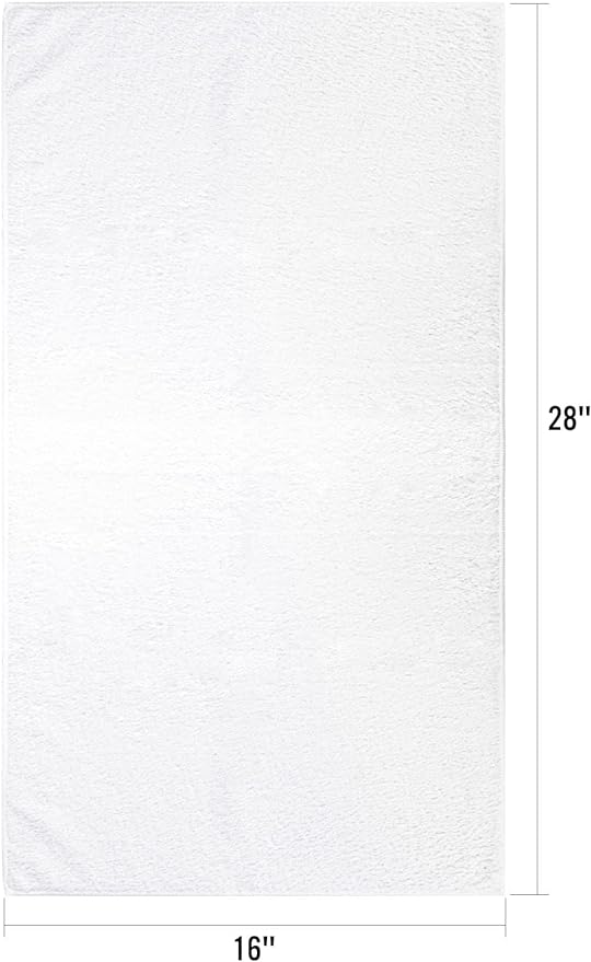 Orighty 6-Pack White Hand Towels - Quick Drying & Absorbent Microfiber Gym Towels 16x28 inches - Lightweight & Thin White Yoga Towel - Multi-Purpose Camping Towel for SPA, Hotel & Bathroom